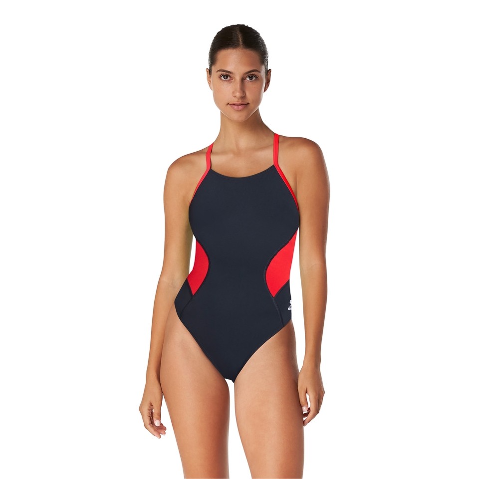 Women's Spark Splice Crossback One Piece Red
