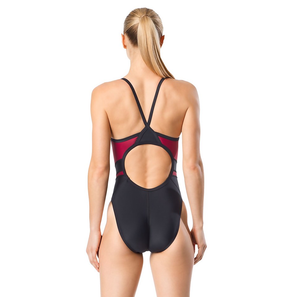 Women's Tone Setter Splice Flyback One Piece Black