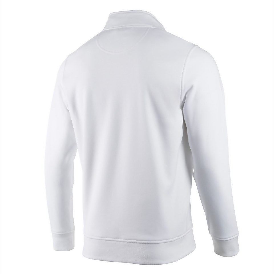 Unisex 1/4 Zip Sweatshirt White