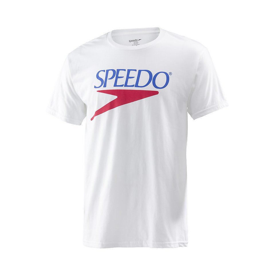 Men's Vintage Logo Short Sleeve Crew Tee White