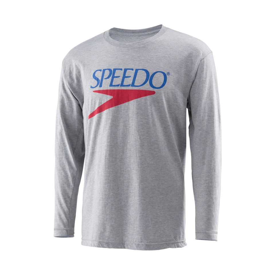 Men's Vintage Logo Long Sleeve Rashguard Gray