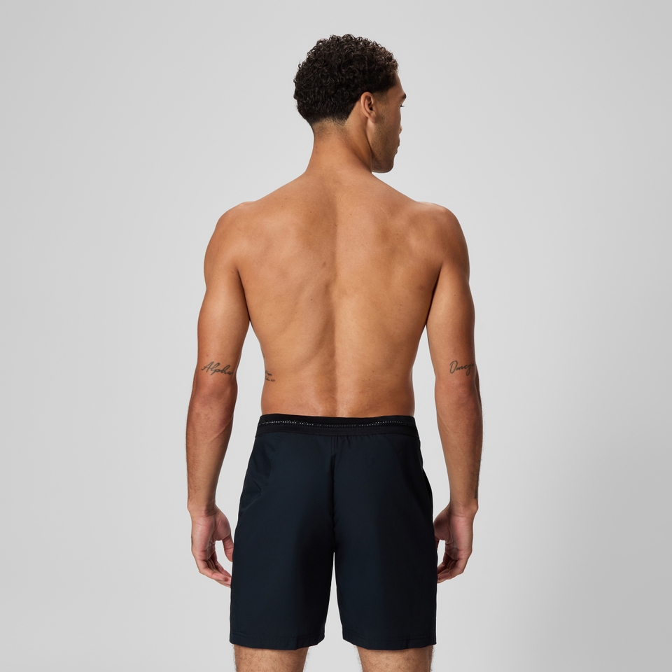 Short de survêtement en tricot pour hommes, noir