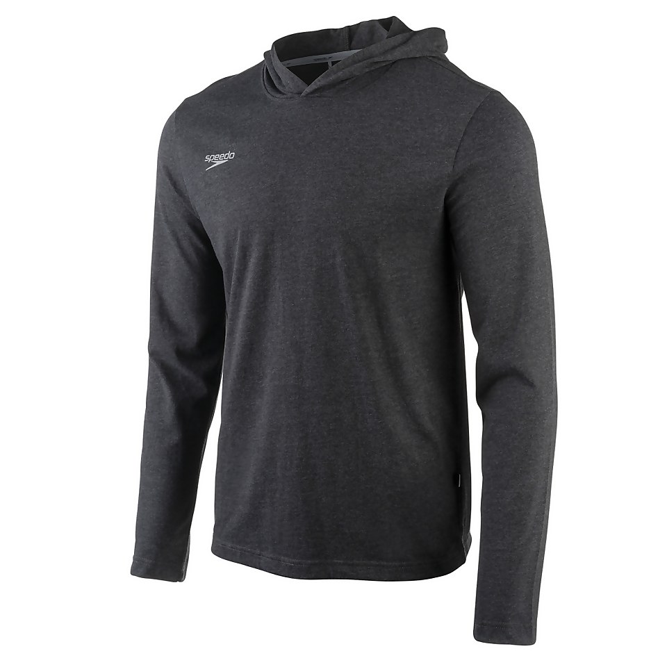 Unisex Long Sleeve Hooded Shirt Black