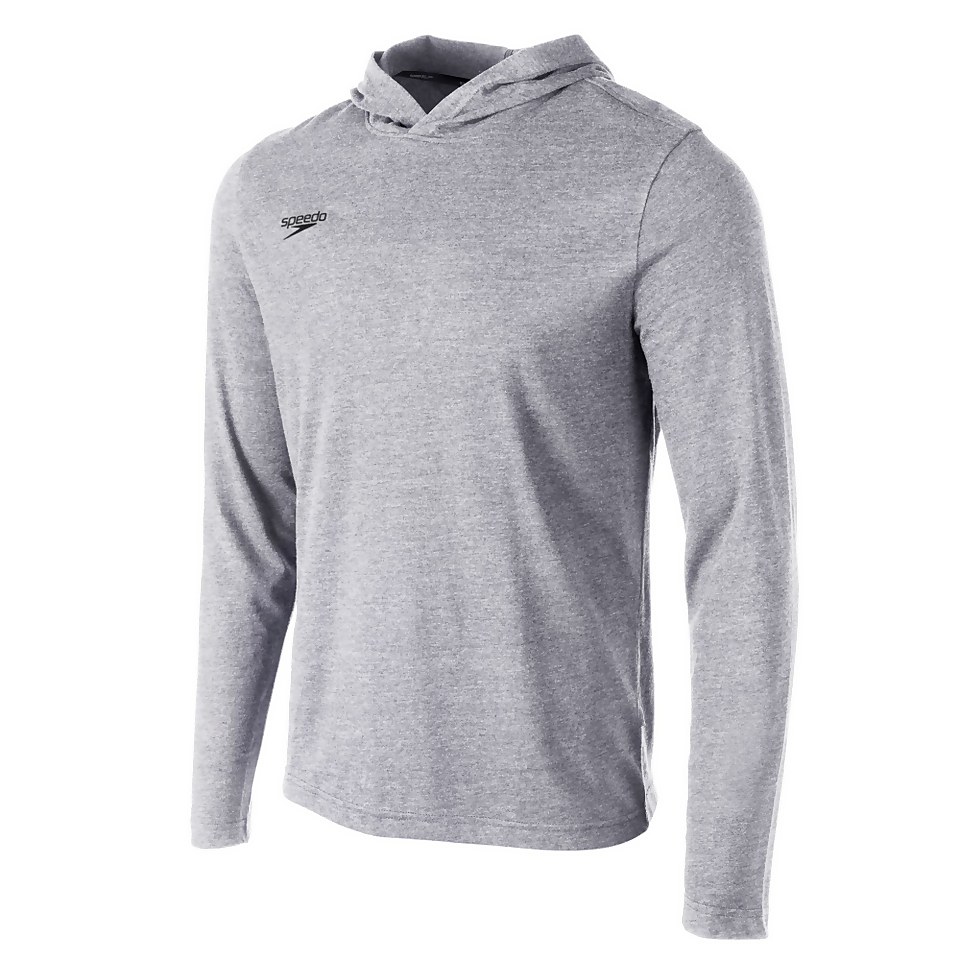 Unisex Long Sleeve Hooded Shirt Gray