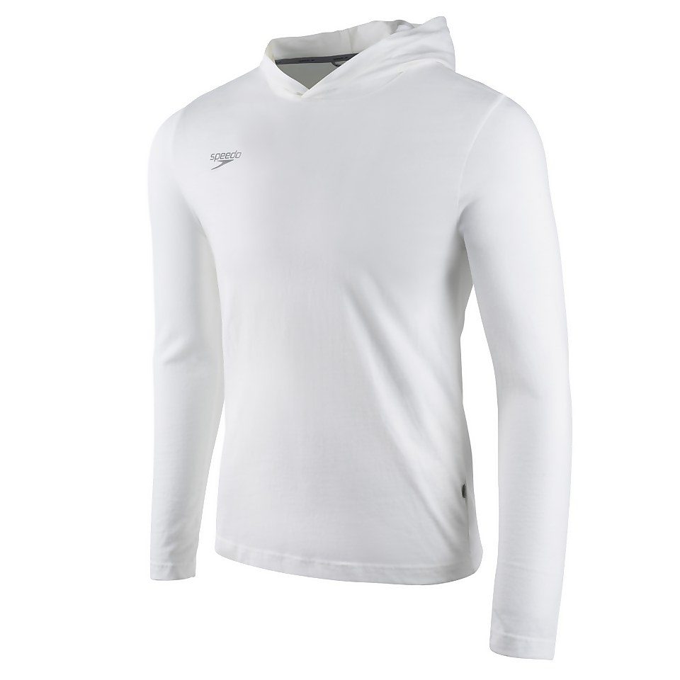 Unisex Long Sleeve Hooded Shirt White