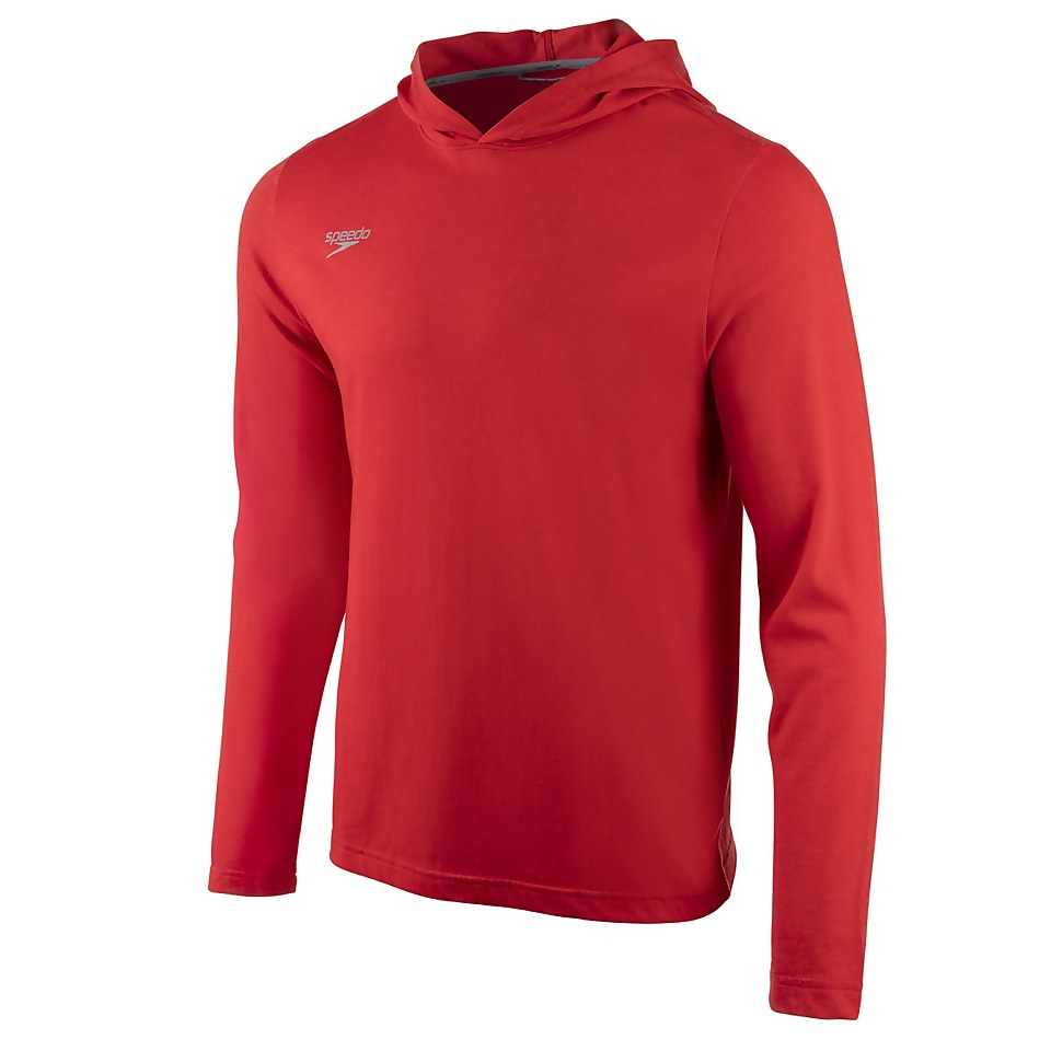Unisex Long Sleeve Hooded Shirt Red