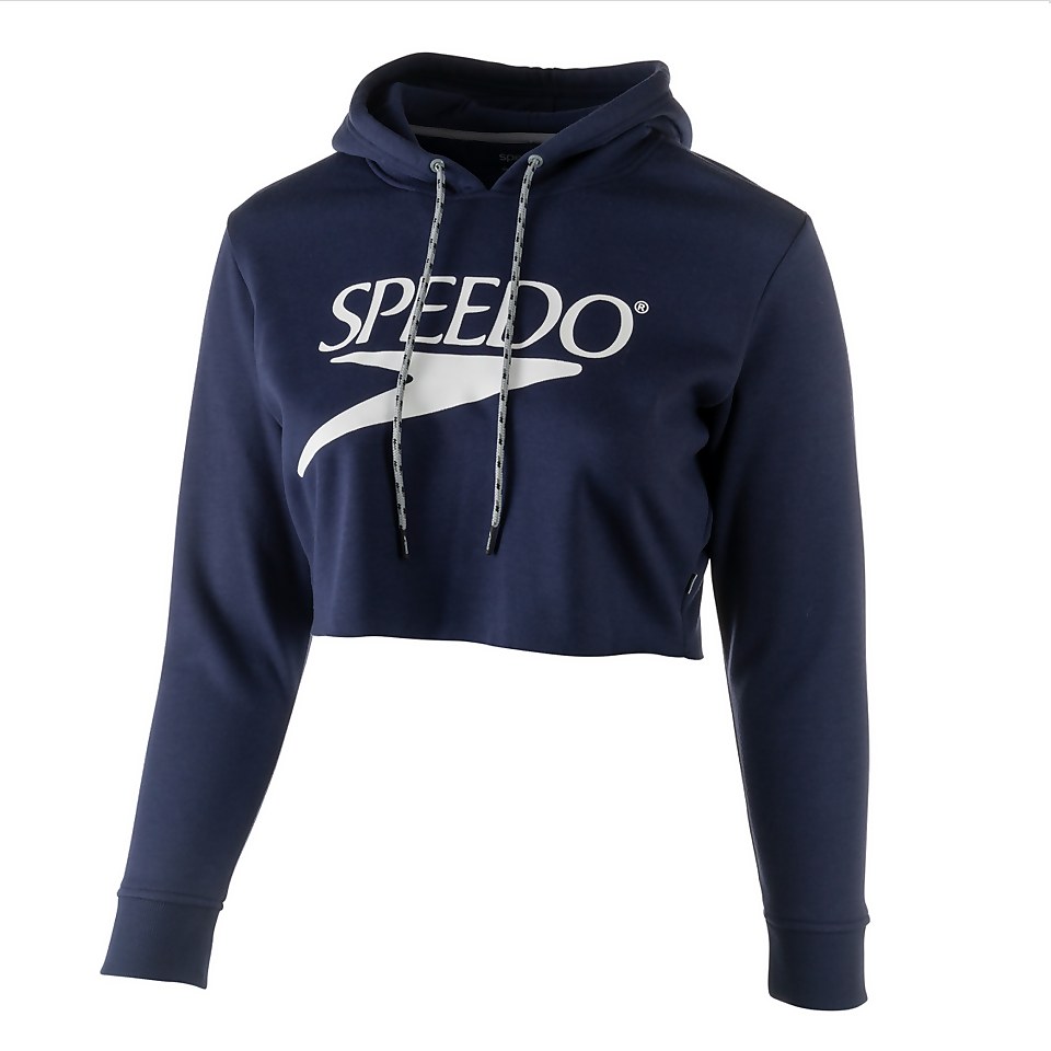 Women's Vintage Logo Cropped Hoodie Blue