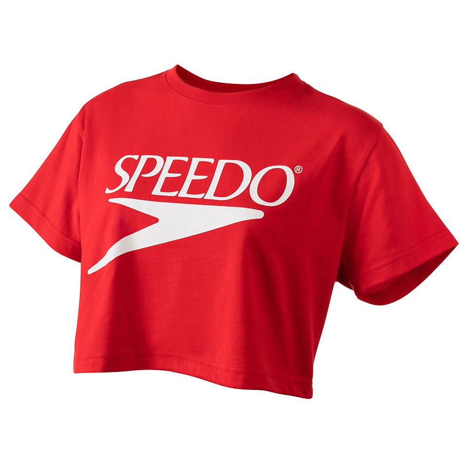 Women's Vintage Crop Tee Red