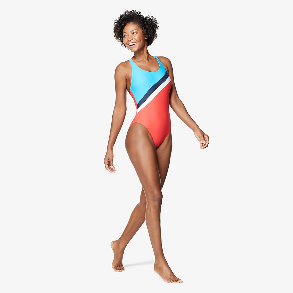 Diagonal Colorblock One Piece