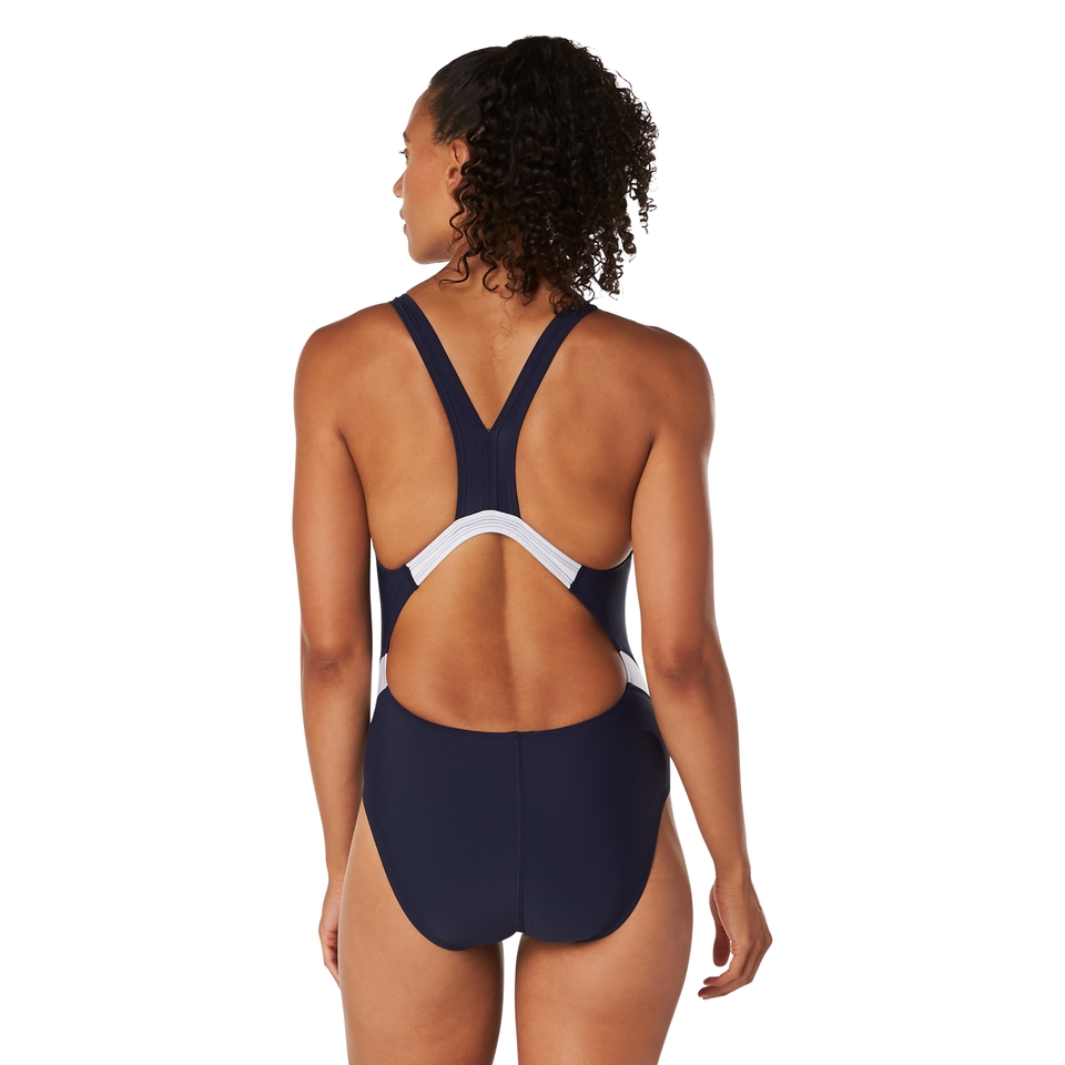 Monopièce Quantum Fusion Splice pour femmes, bleu marine