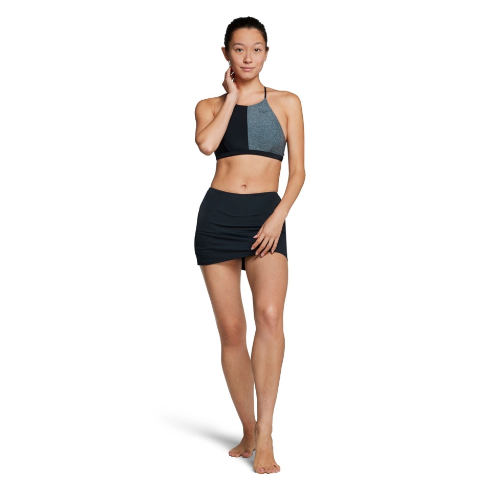 Women's Swim Skirt With Compression Short Black