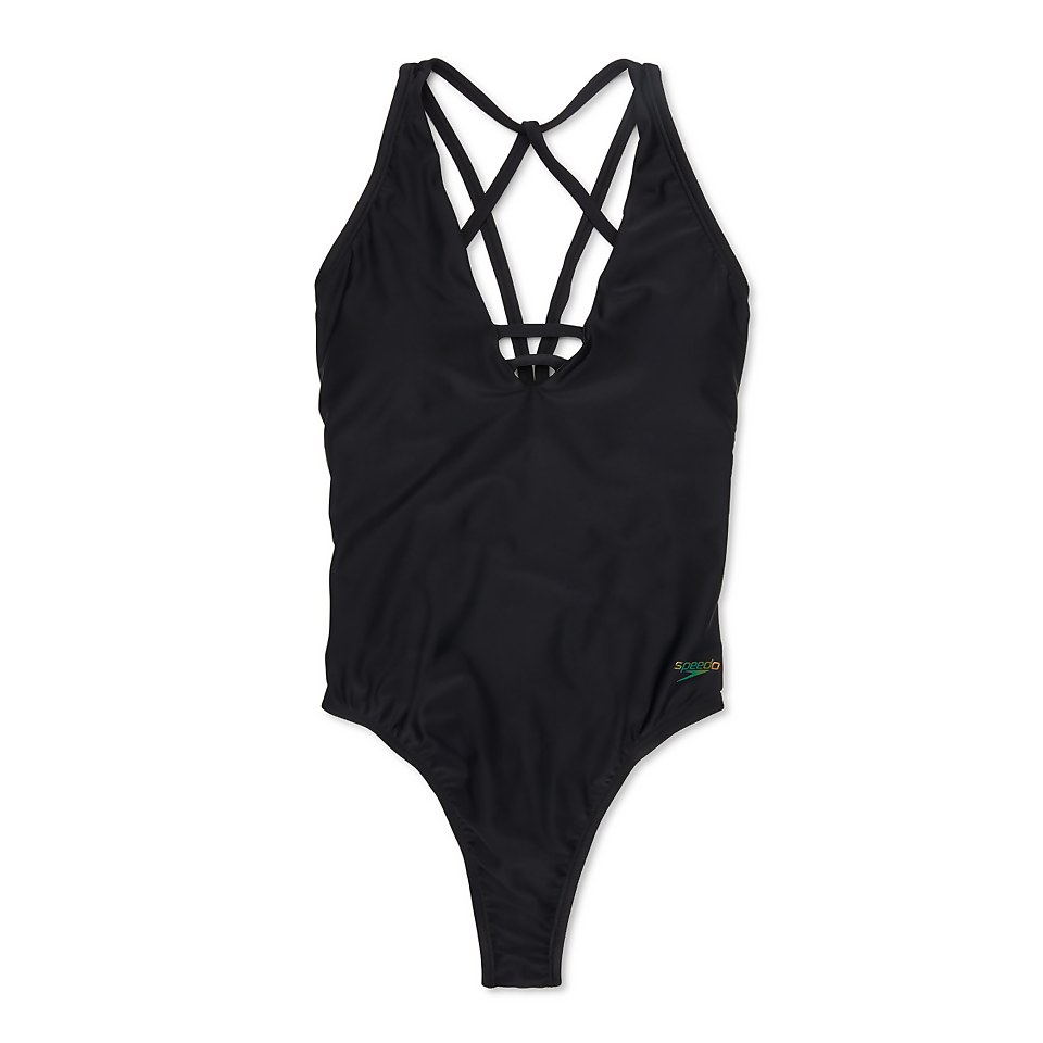 Strappy V-Neck One Piece