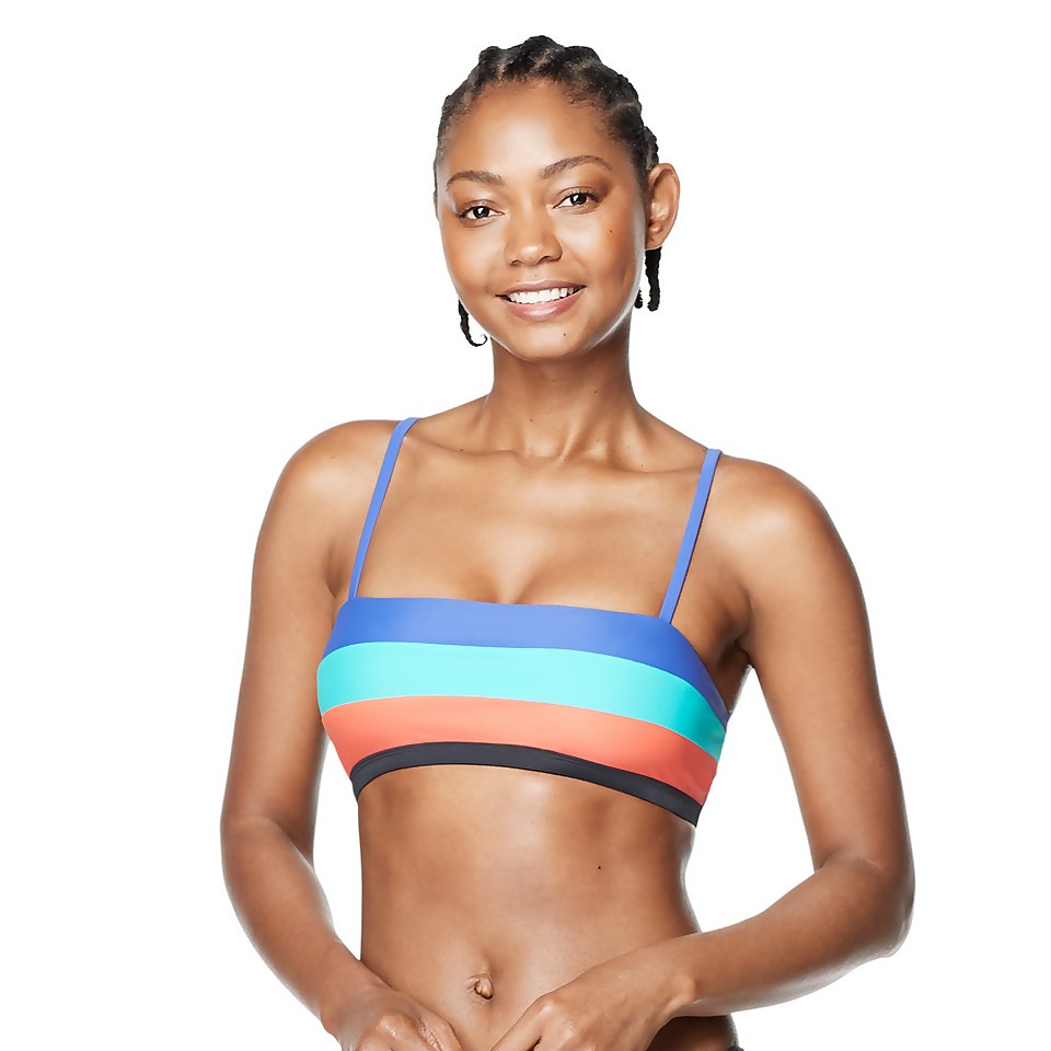 Adjustable Colorblock Bikini Top