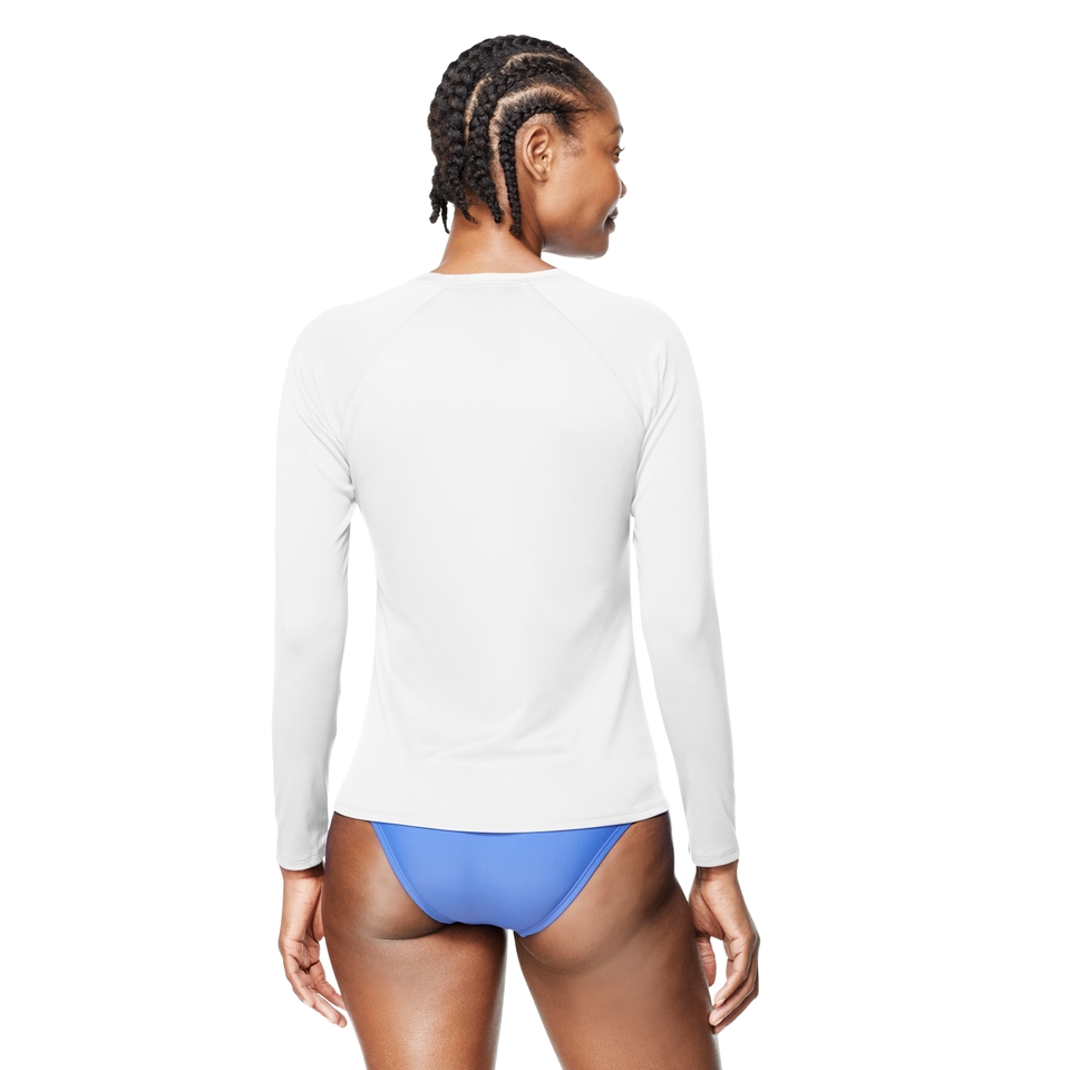Women's Long Sleeve Swim Tee White