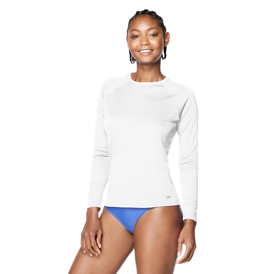 Women's Long Sleeve Swim Tee White