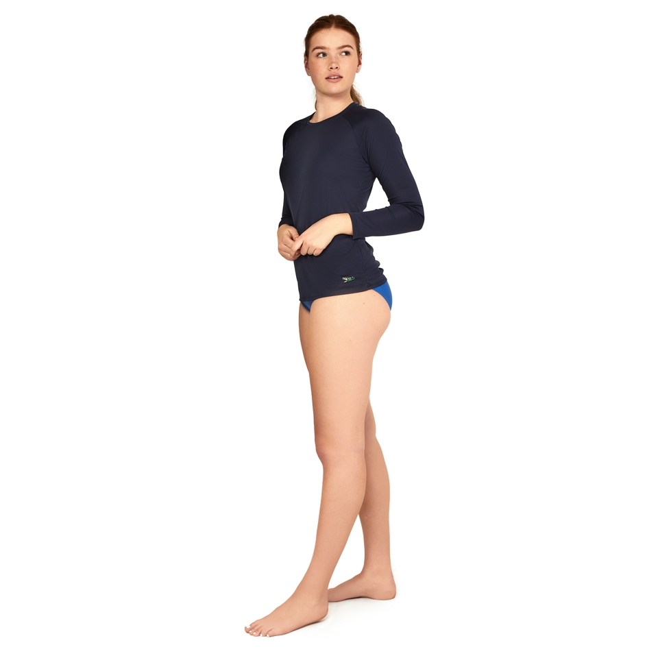 Women's Long Sleeve Swim Tee Navy