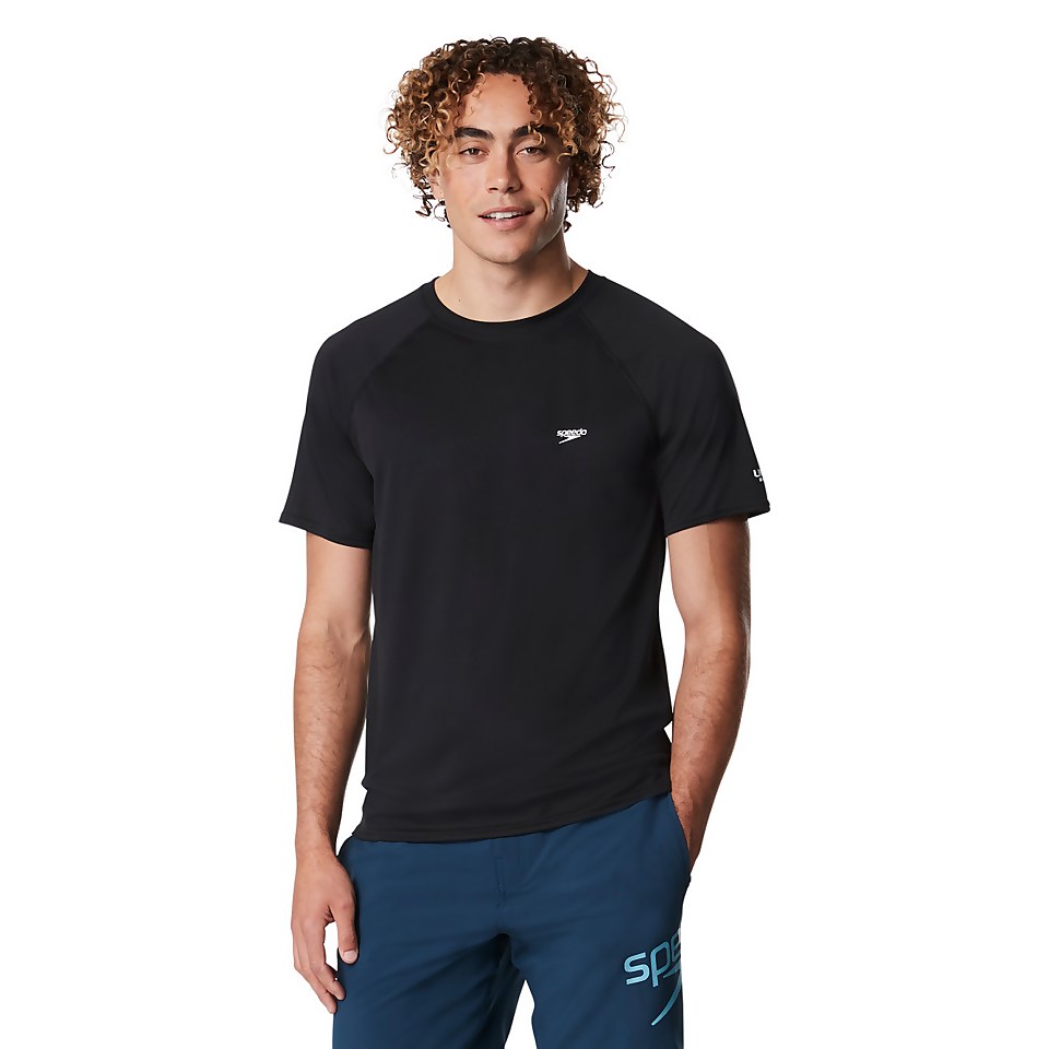 Maillot dermoprotecteur de bain manches courtes New Easy pour hommes, noir