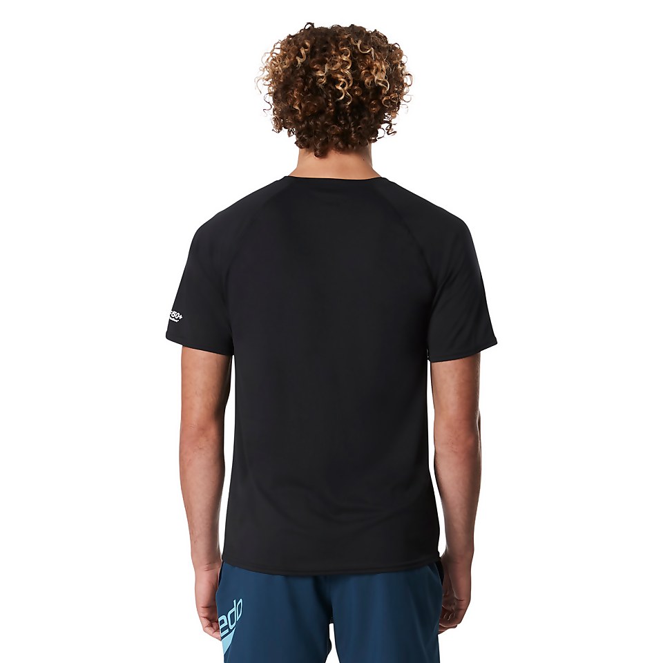 Maillot dermoprotecteur de bain manches courtes New Easy pour hommes, noir