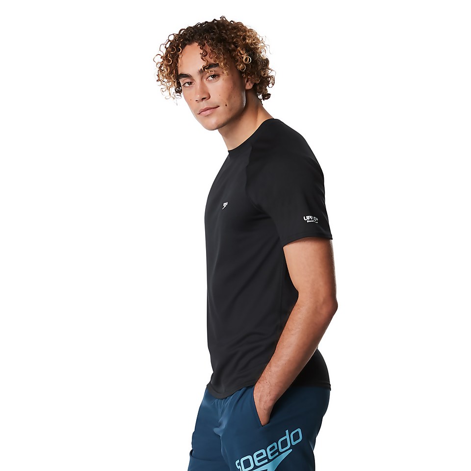 Maillot dermoprotecteur de bain manches courtes New Easy pour hommes, noir