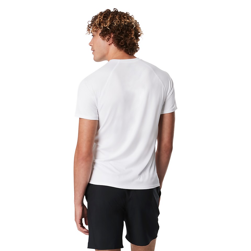 Men's New Easy Short Sleeve Rashguard White