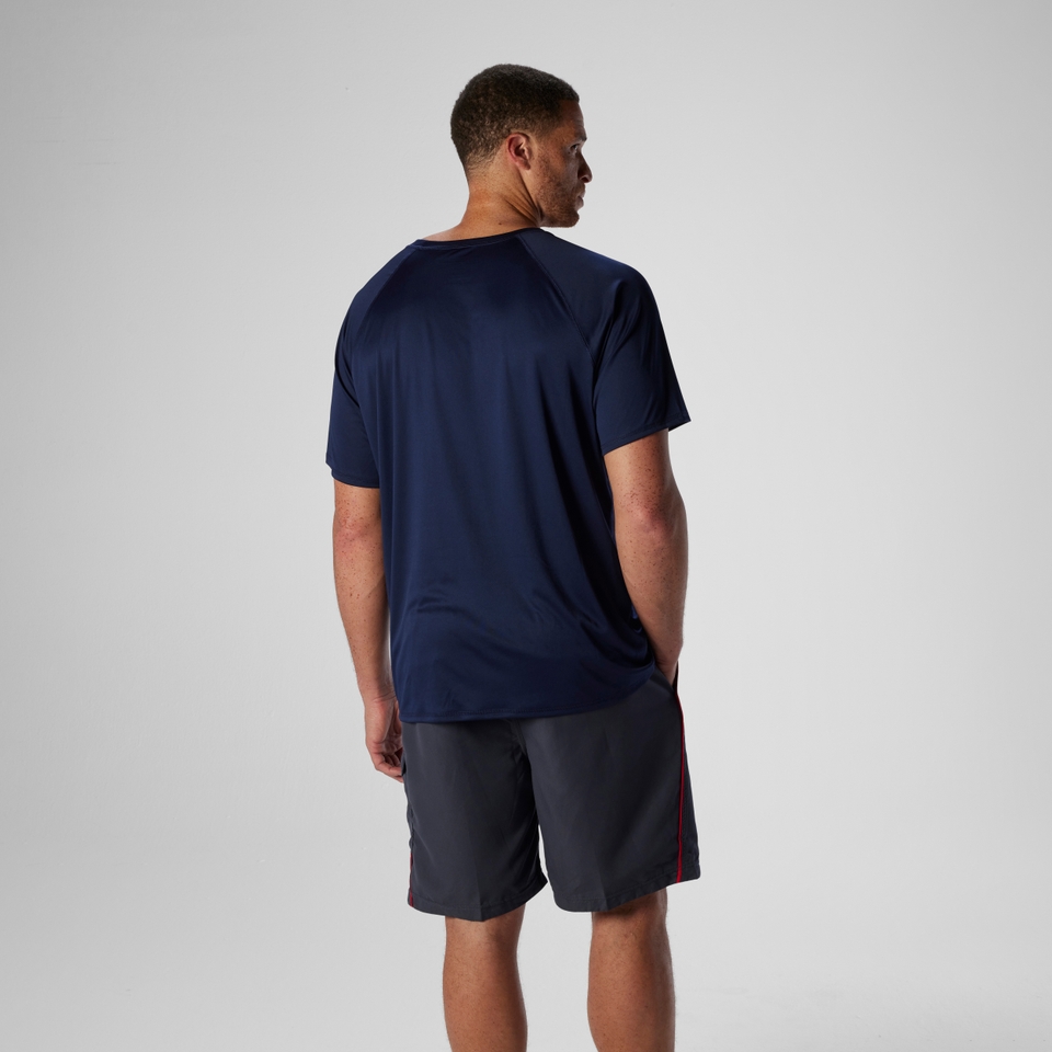 Men's Easy Solid Short Sleeve Swim Rashguard Navy