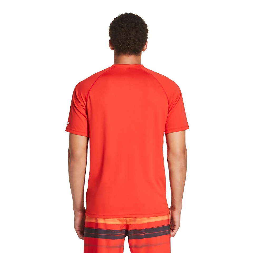 Men's New Easy Short Sleeve Rashguard Red