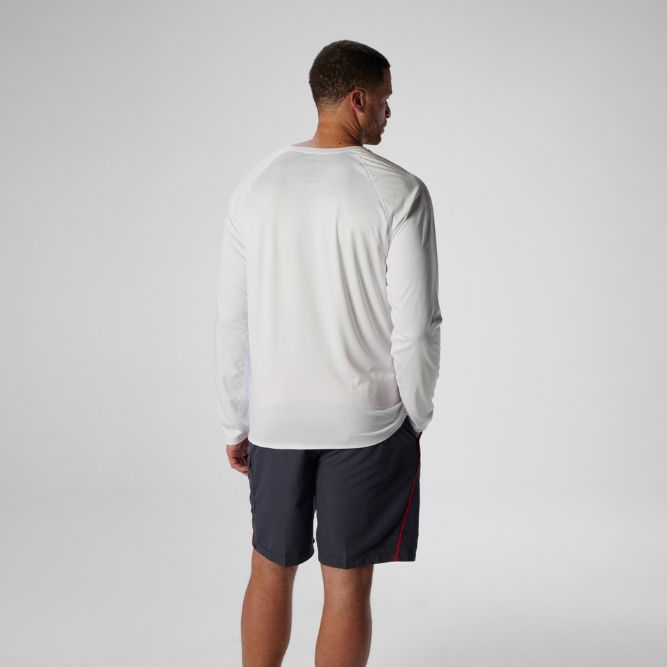 Men's Easy Solid Long Sleeve Swim Rashguard White