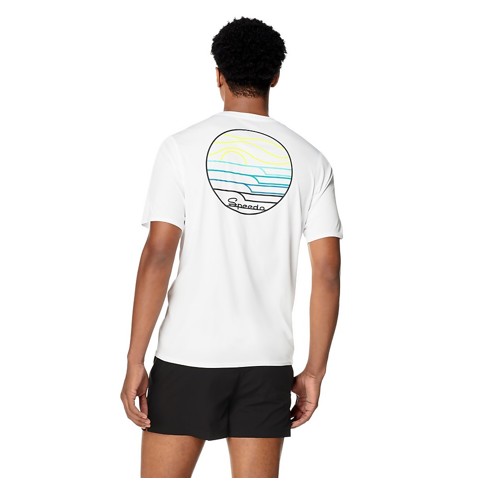 Graphic Short Sleeve Swim Rashguard