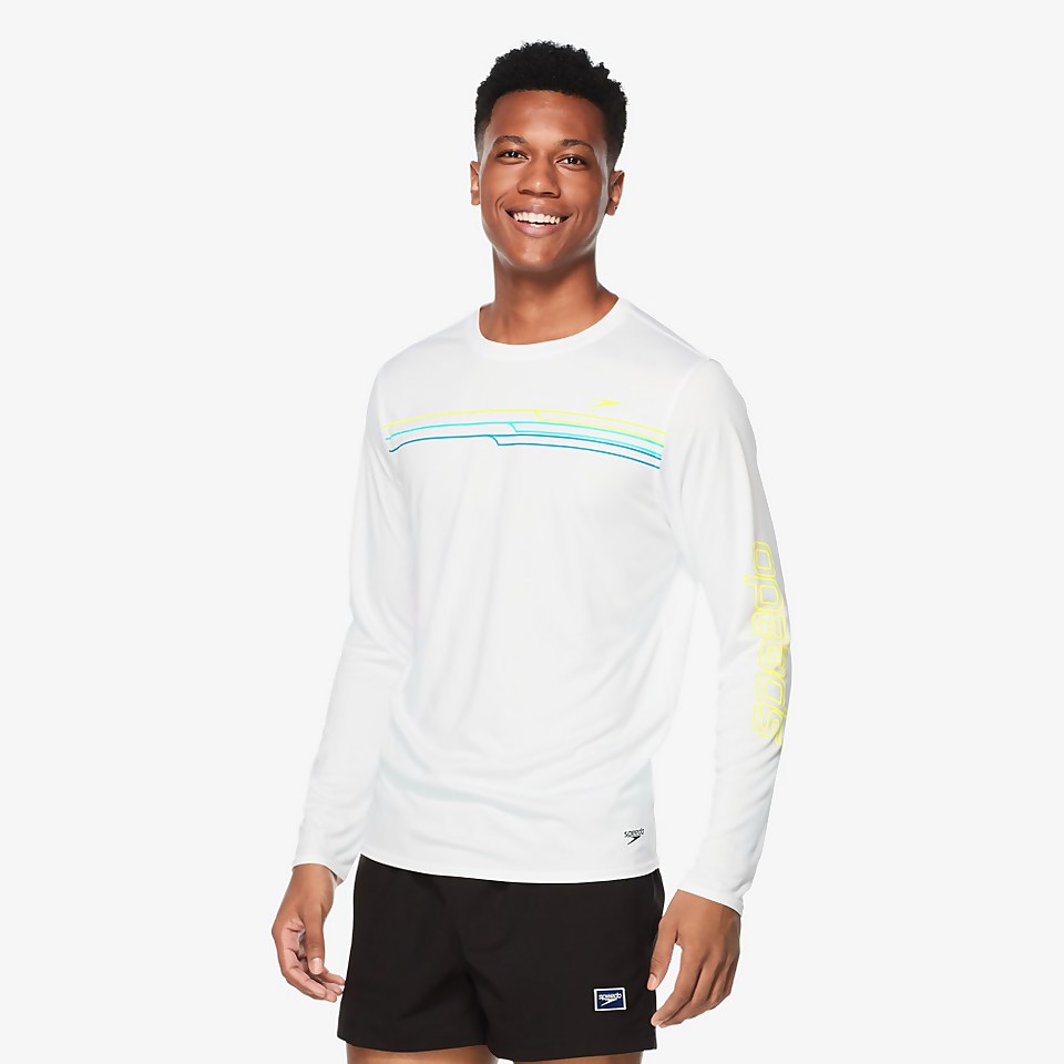 Graphic Long Sleeve Swim Rashguard