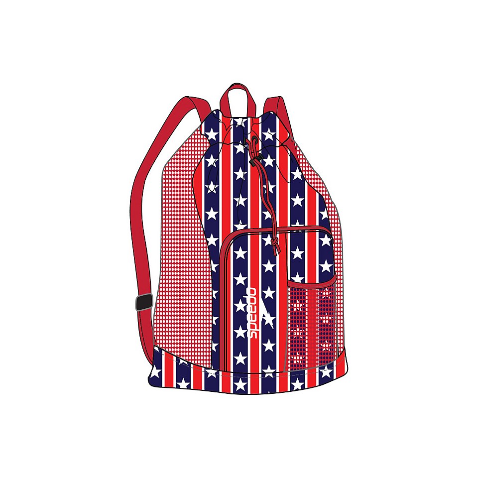 Printed Deluxe Ventilator Mesh Bag Red