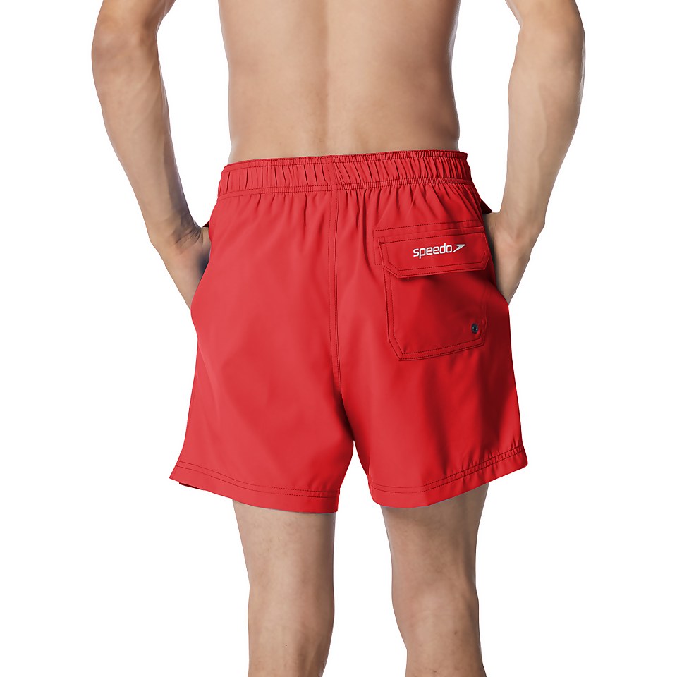Men's Solid 16" Volley Swim Trunks Red