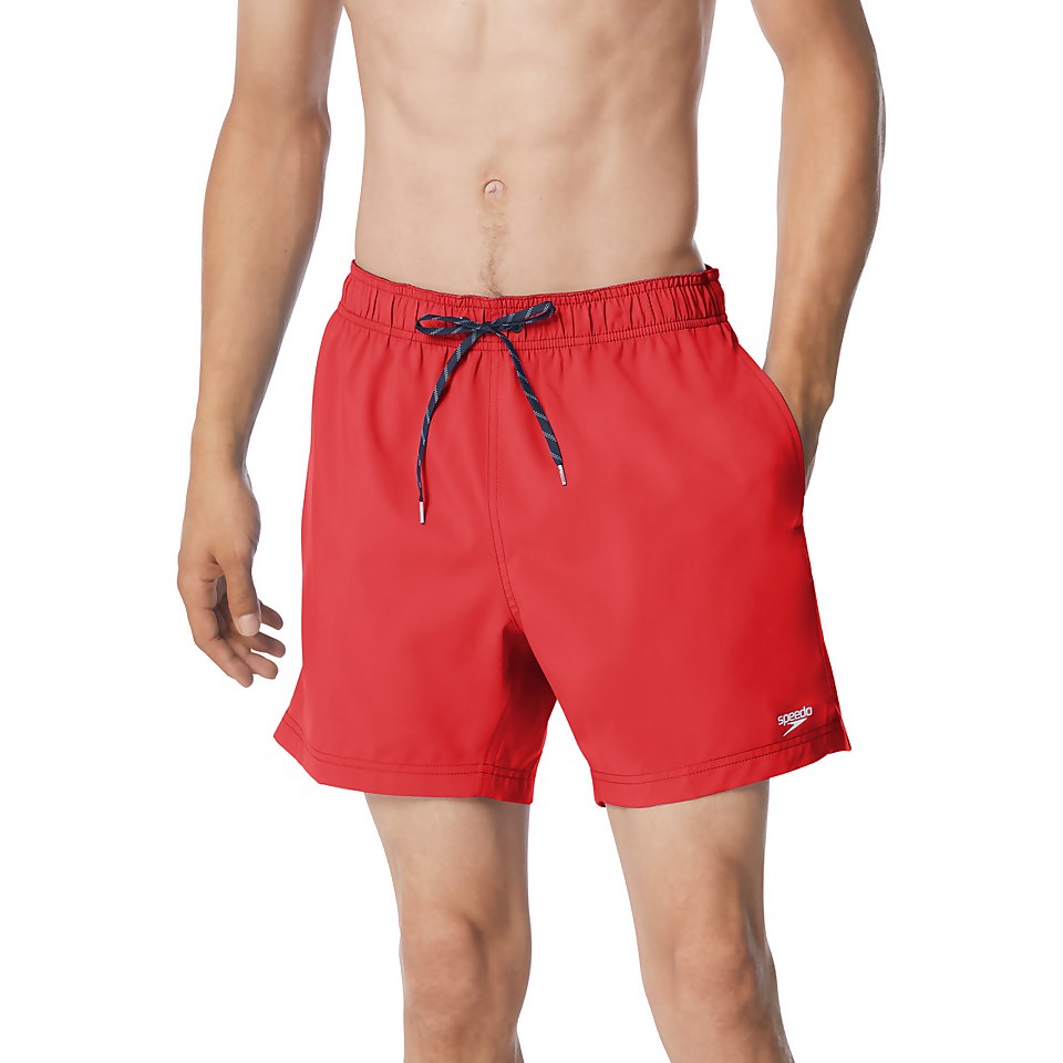 Men's Solid 16" Volley Swim Trunks Red