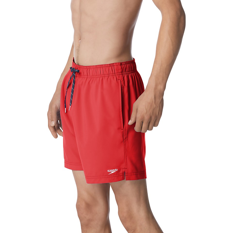 Men's Solid 16" Volley Swim Trunks Red