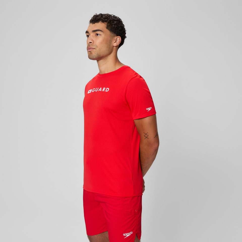 Men's Guard New Easy Short Sleeve Rashguard Red