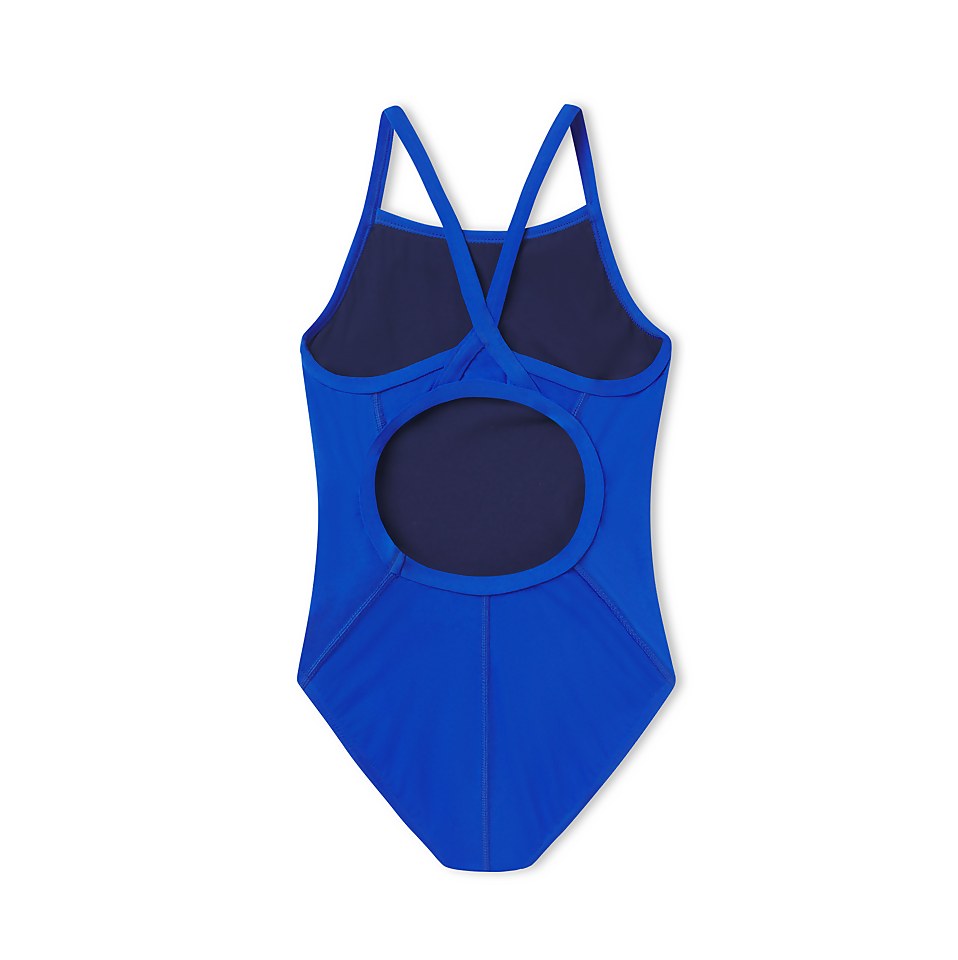 Girl's Endurance+ Solid Flyback Training One Piece Blue