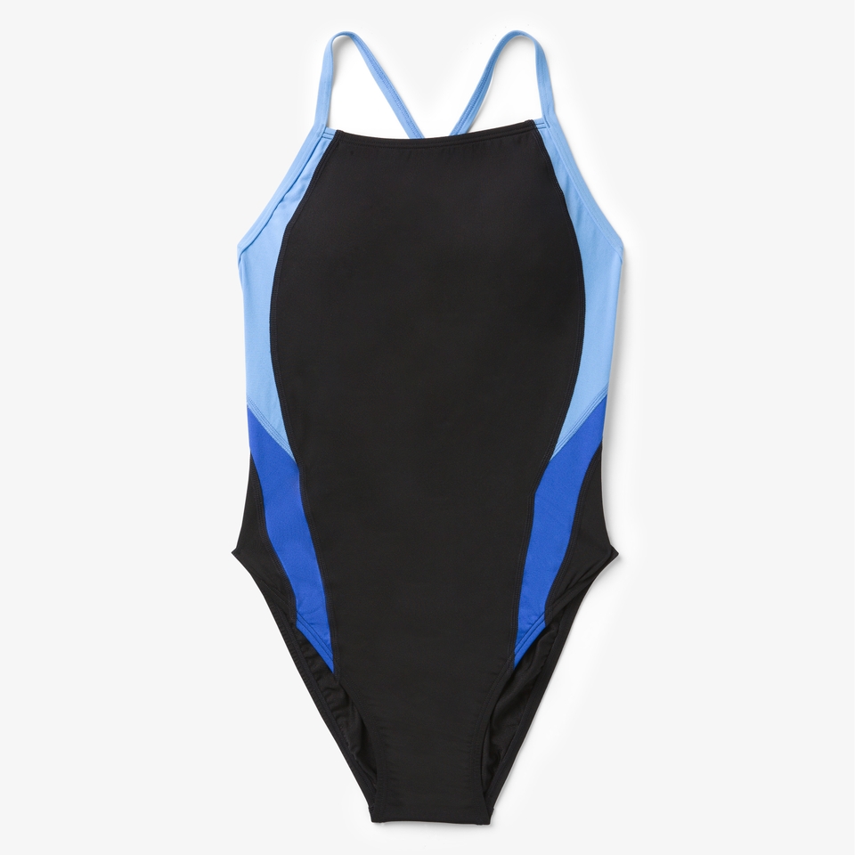 Women's Endurance+ Splice Cross Back One Piece  Blue