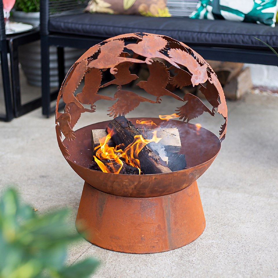 La Hacienda Oxidised Fire Globe - Rust