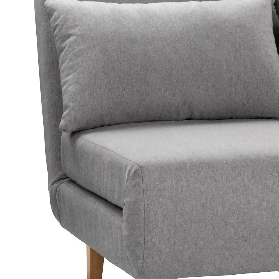 Freya Folding Sofa Bed Grey Homebase