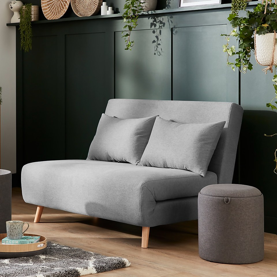 Freya Folding Sofa Bed Grey Homebase