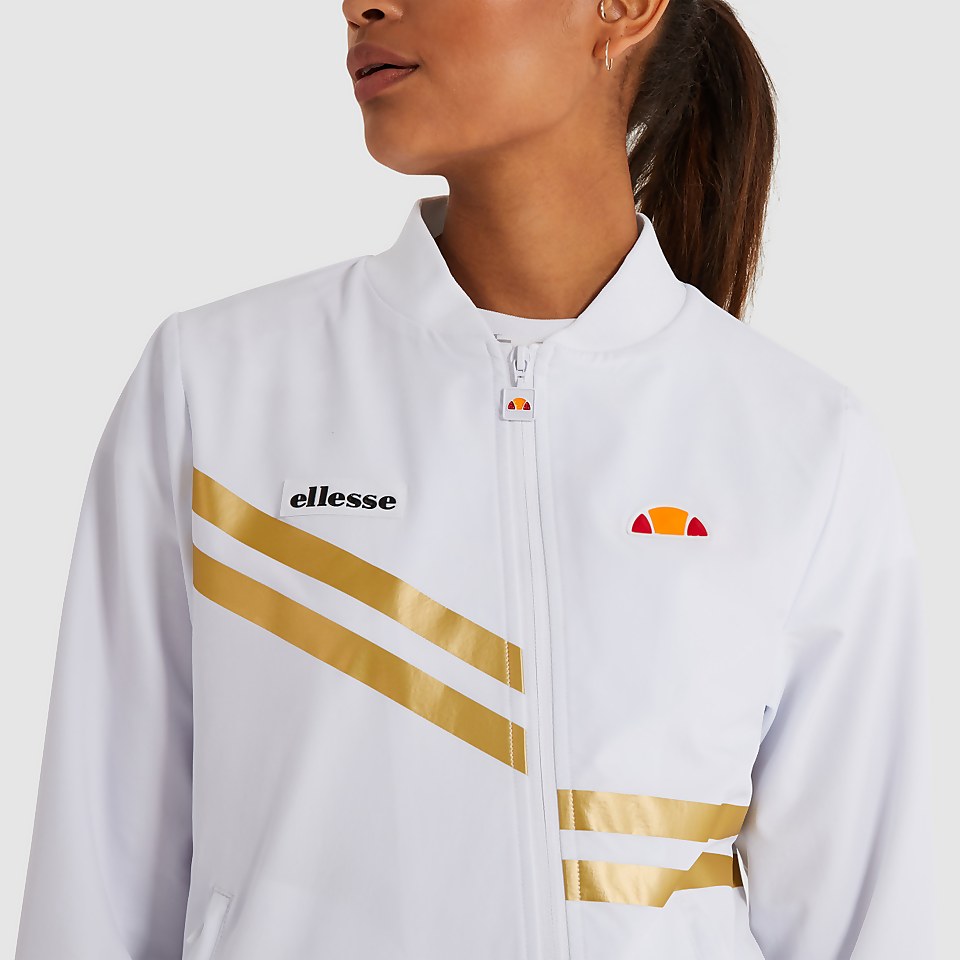 Women's Partial Track Top White