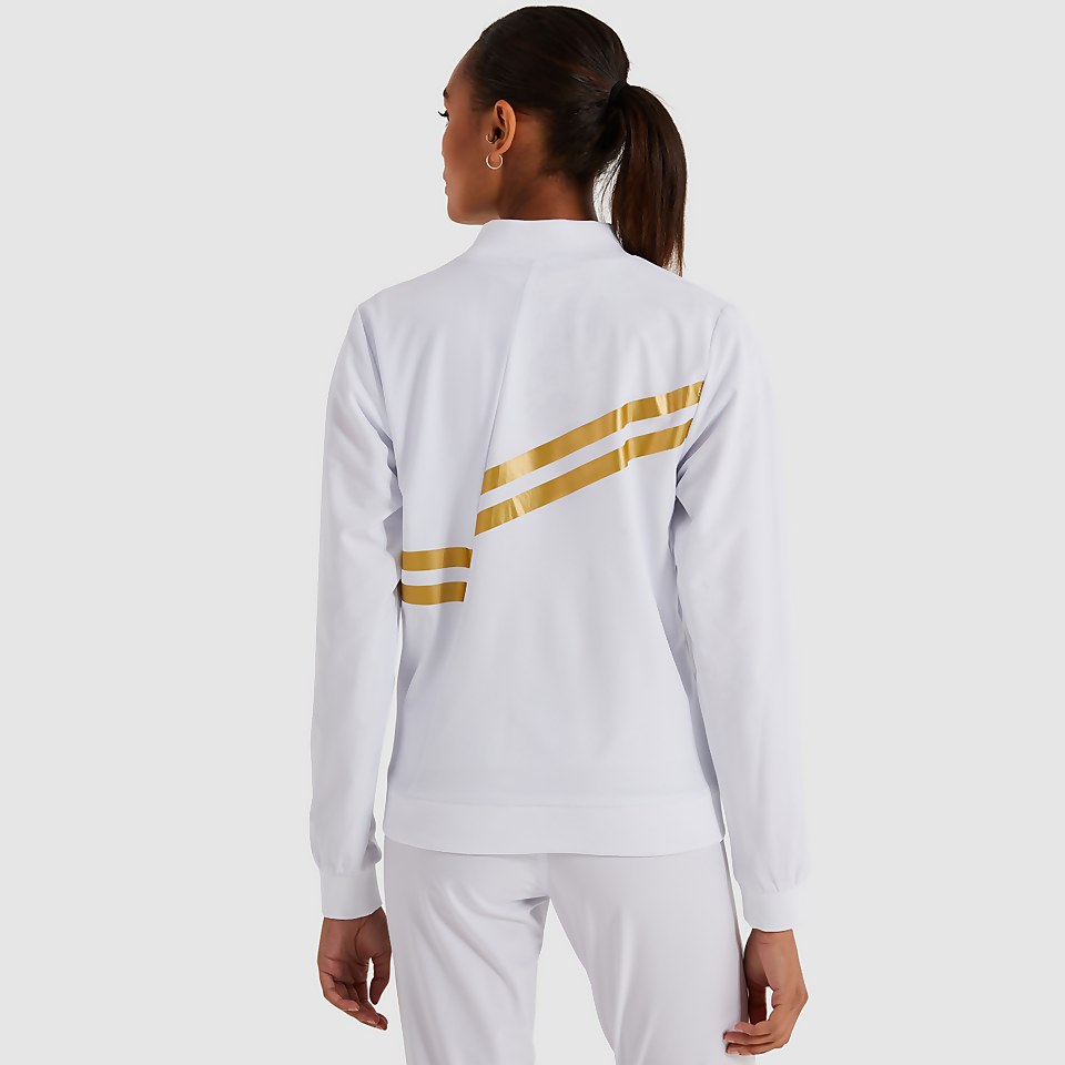 Women's Partial Track Top White
