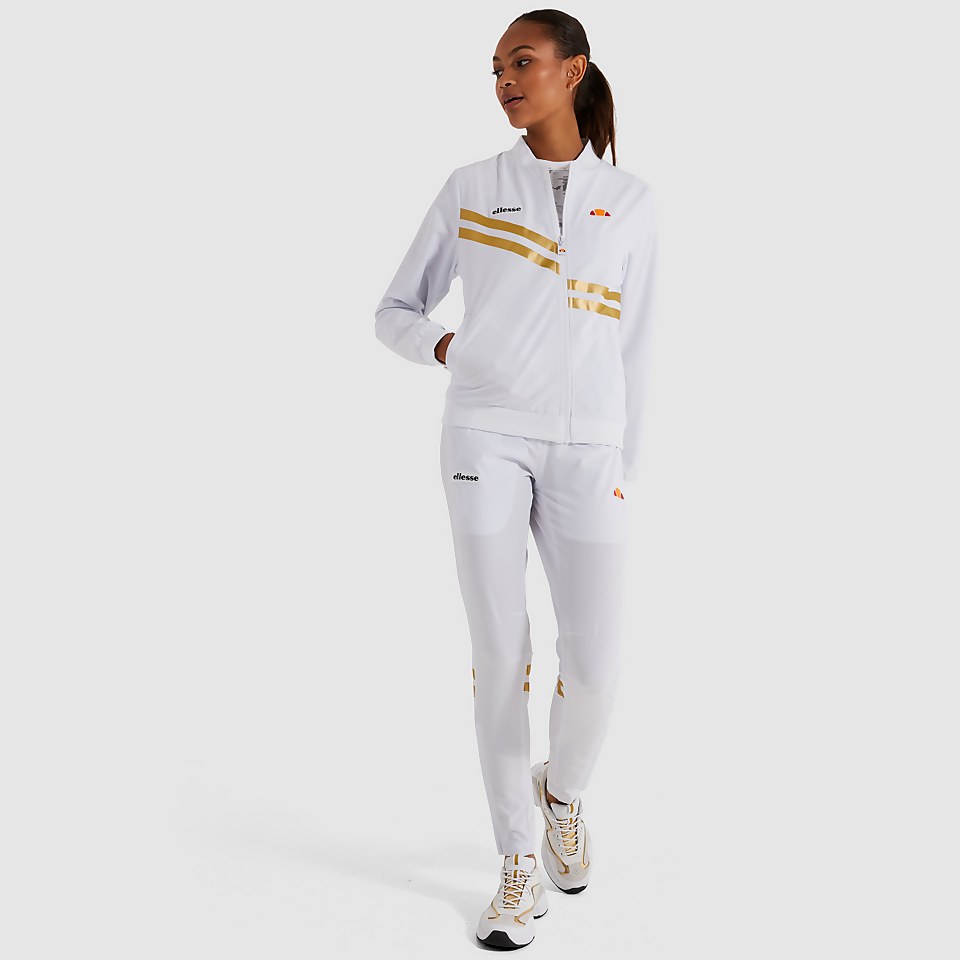 Women's Partial Track Top White