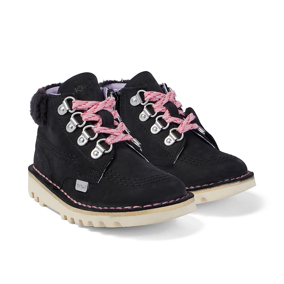 Infant Girls Kick Hi Winter Nubuck Black