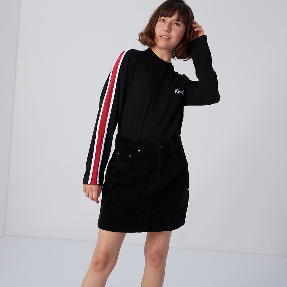 Women's Mini Corduroy Skirt Black
