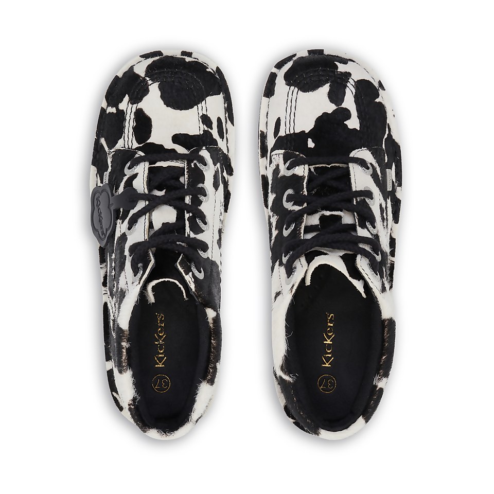 Adult Women's Kick Hi Leather stack cow print