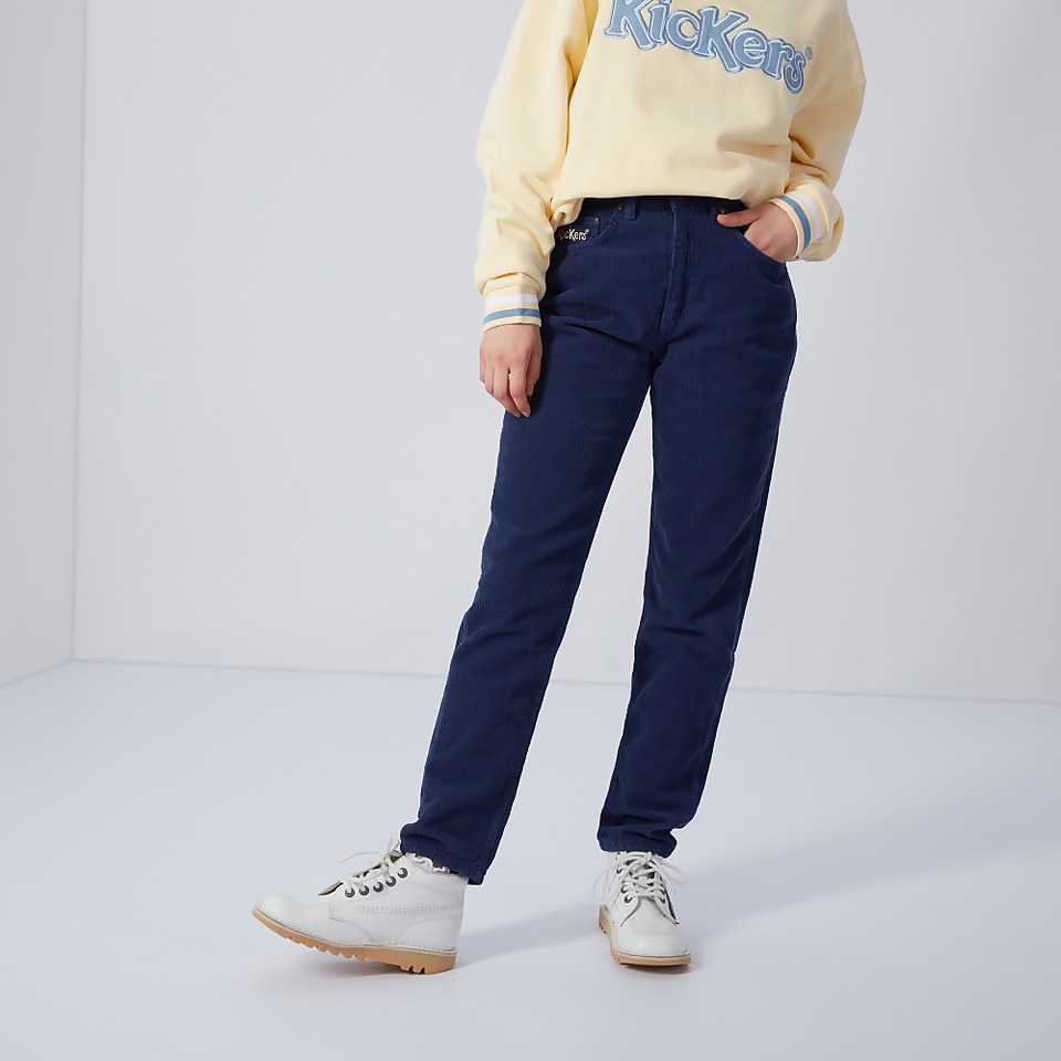 Women's Slim leg navy cord trouser Navy