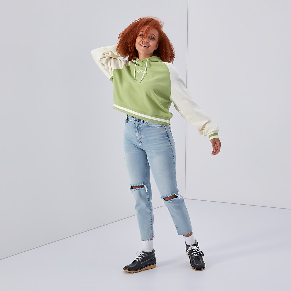 Women's Cropped Hoodie Lime