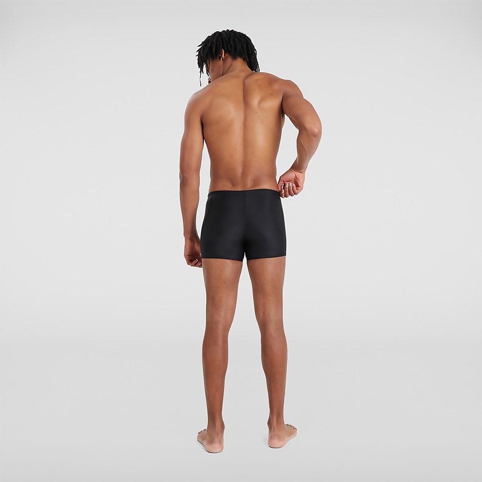 Mens Printed V-Cut Aquashort Black & Blue