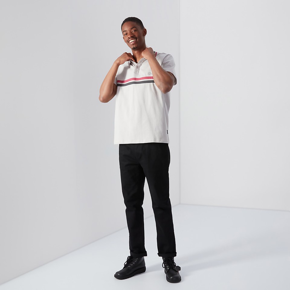Men's Short Sleeve Polo Shirt Grey