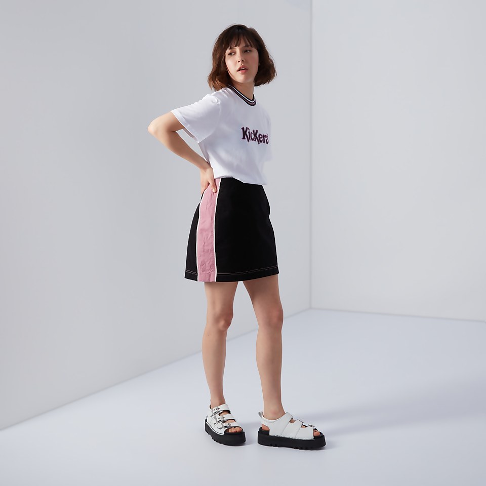 Women's Side Stripe Skirt Pink/Black